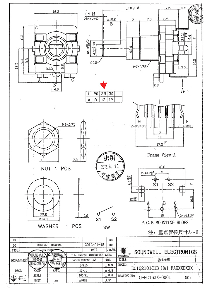 ec16編碼開關規格書