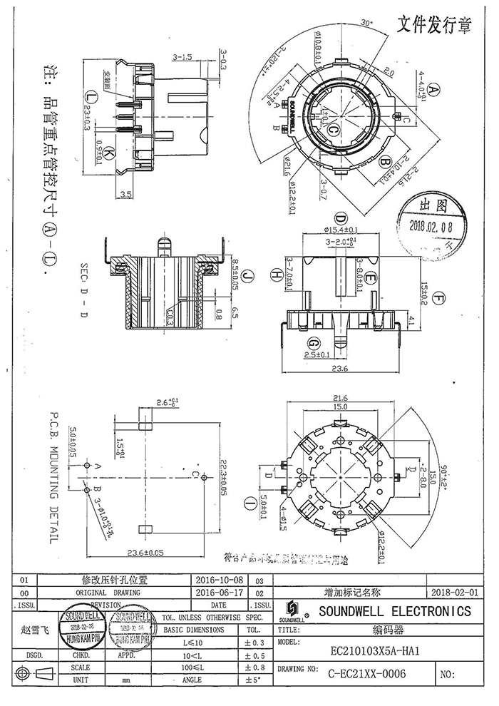 EC21中空式編碼器規格書